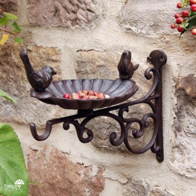 מתקן מעוצב מברזל להאכלת ציפורים | דגם 014 | 23X21.5 | שחור