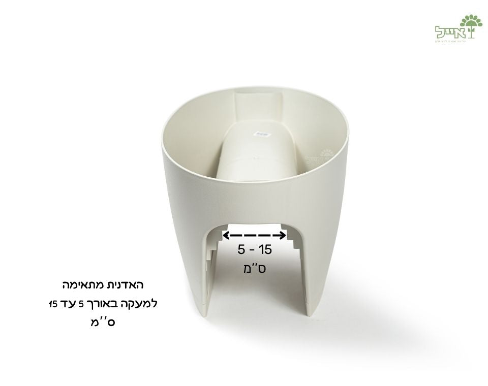 אדנית מעקה | דגם גרינבו | קרם | 60 ס״מ