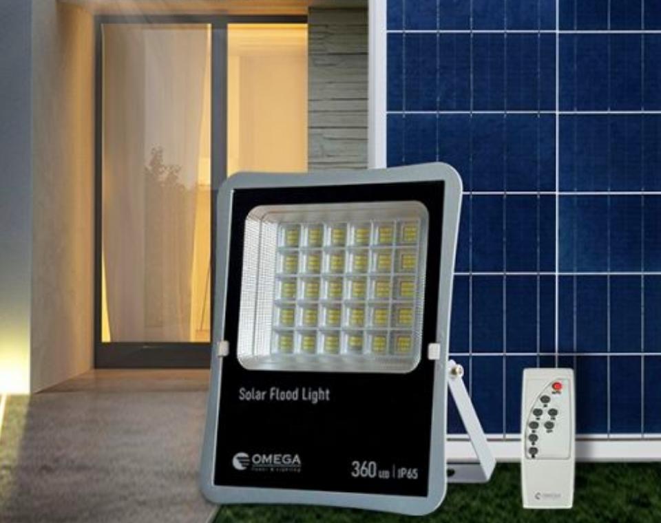 פנס הצפה סולארי נטען | בגוף של 200W