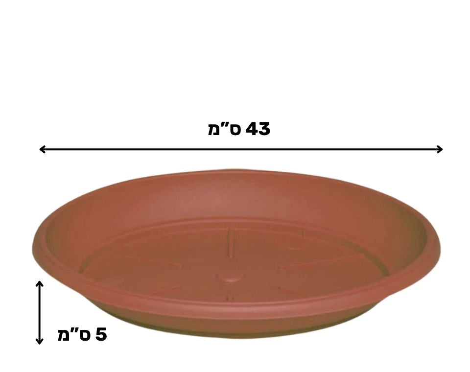 צלחת ערד | תחתית בקוטר 43 ס"מ | גובה 5 ס"מ | טרקוטה