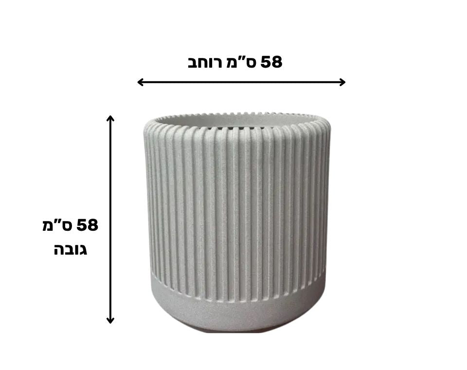 עציץ דקל | 58X58 ס"מ | אבן – מבט מקרוב על הפרטים