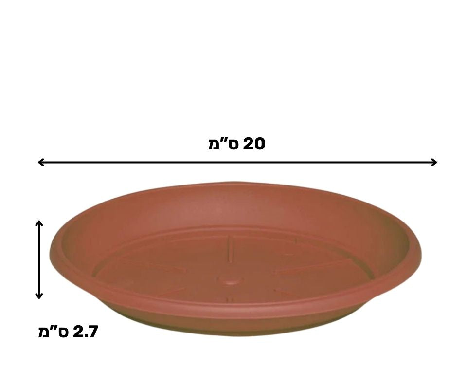צלחת ערד | תחתית בקוטר 20 ס"מ | גובה 2.7 ס"מ | טרקוטה