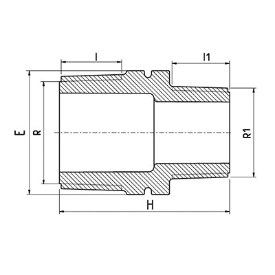 ניפל מעבר הברגה חיצונית 1-1.5 צול - משתלת אייל