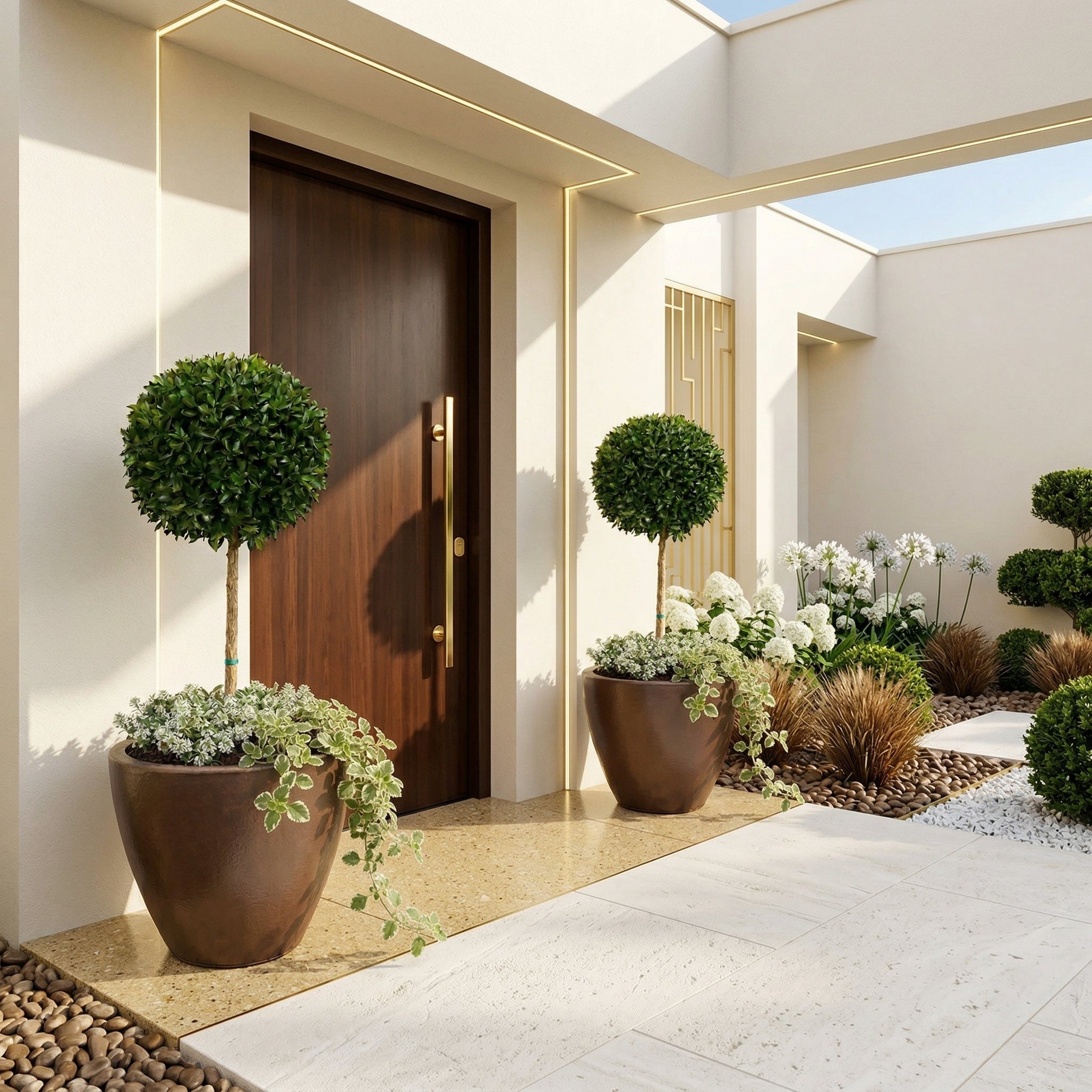 כד מוכן עם צמחיה | סיזיגיום, 3 פלקטרנטוס מדגסקרי ו-6 סלסלי כסף | 7 צבעים לבחירה | 50X50