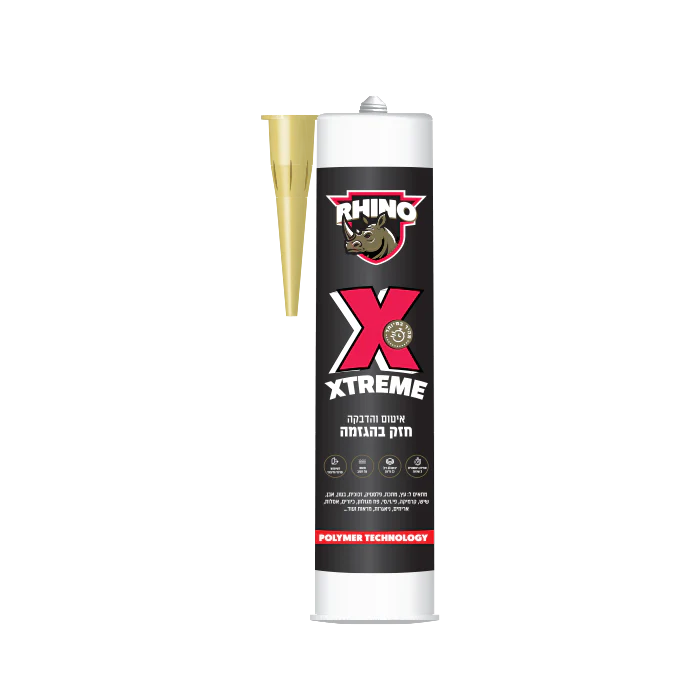 דבק XTREME חזק בהגזמה לאיטום והדבקה | תרמיל לאקדח סיליקון | לבן, שחור, אפור, בז׳