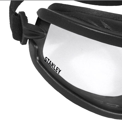 משקפי מגן עם רצועת ראש מתכווננת | STANLEY | דגם SY240-1D של Stanley – מבט מקרוב על הפרטים