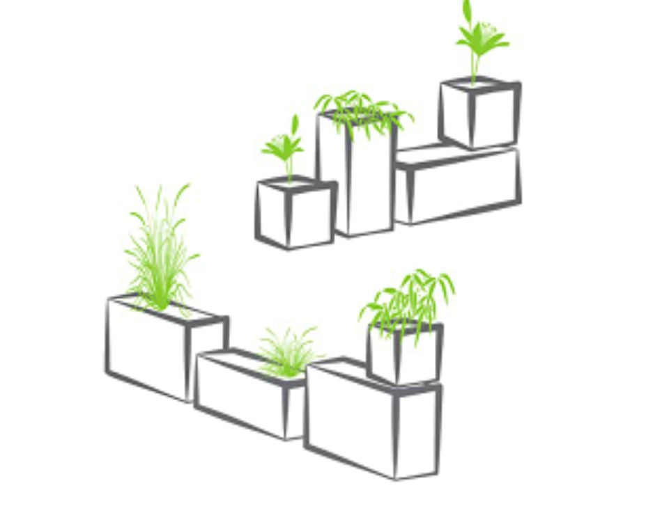 אדנית דמוי אבן | מידות 99.5x39.5x60 | אפור בהיר