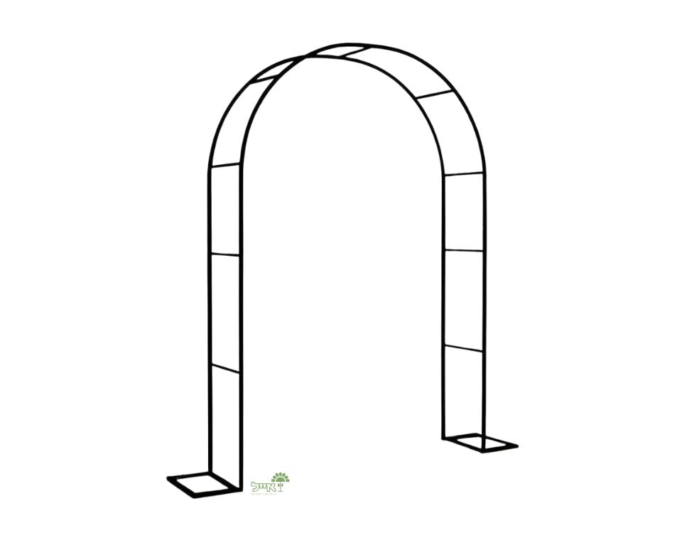 קשת ברזל לטיפוס צמחים | 220X180 | דגם סביון | שחור