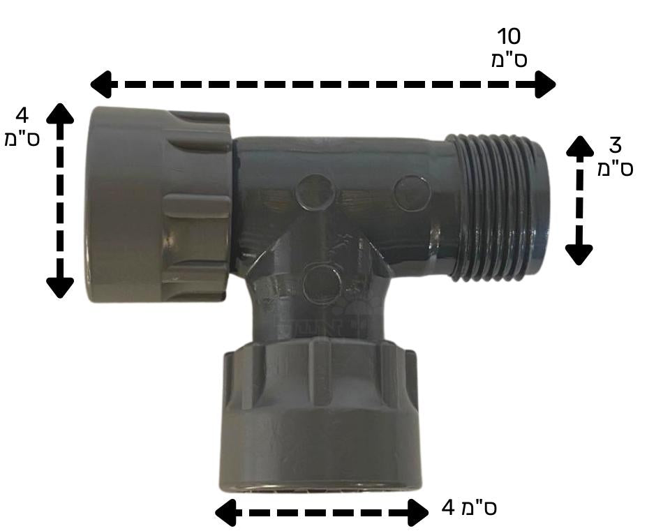 הסתעפות טי רקורד הברגה פנימית | פנימית | חיצונית "1