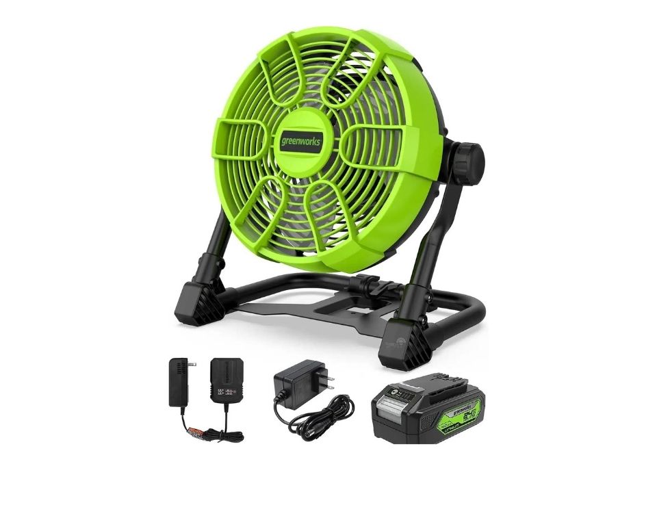 מאוורר נטען לשטח | 24V | כולל סוללה 2Ah ומטען מיקרו