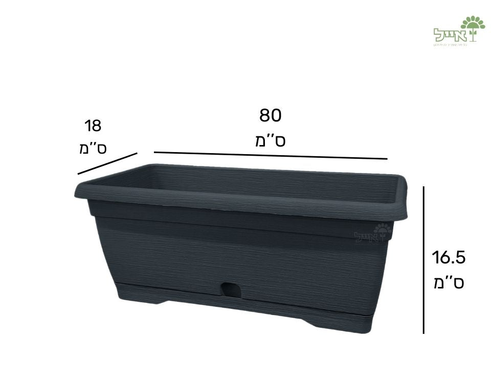 אדנית צבר | פחם | 80 ס״מ