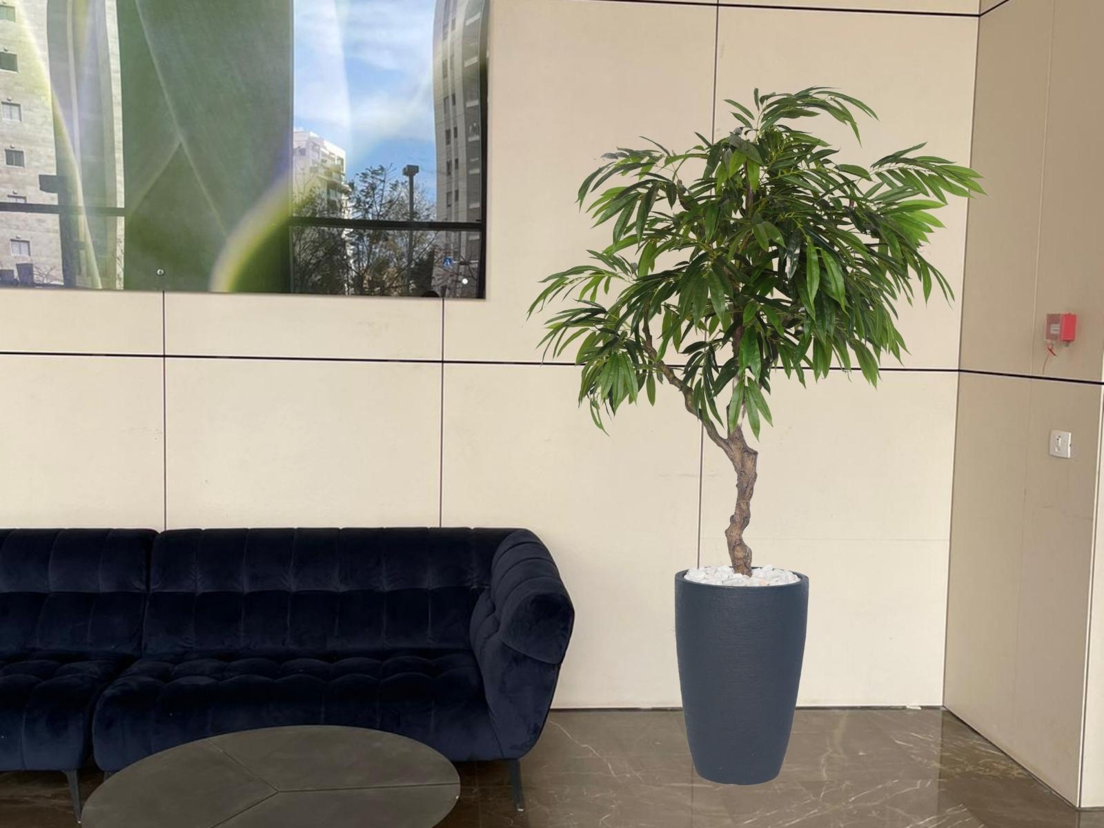 עץ מנגו מלאכותי בכד פמילי בינוני | 195 ס"מ