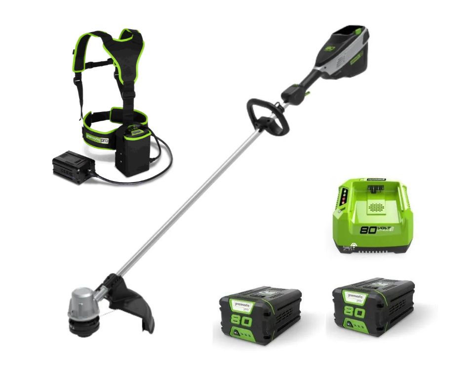 חרמש / קוצץ קנטים "16 80V PRO | שתי סוללות 4.0Ah | מטען מהיר | ווסט