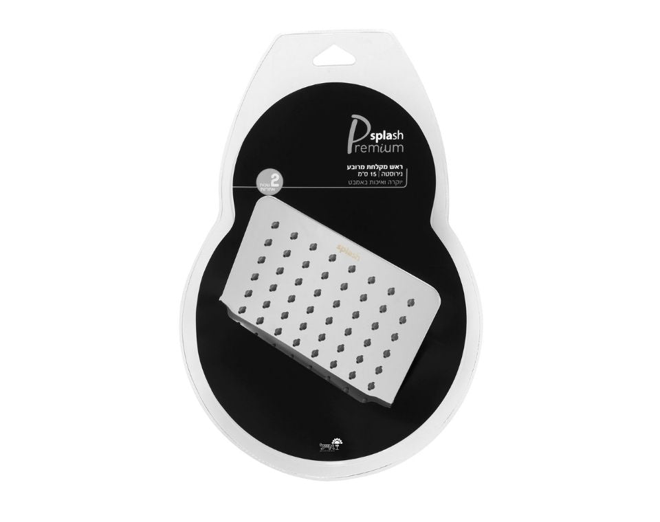 ראש מקלחת מרובע נירוסטה | מצב אחד