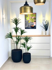 צמד עץ מלאכותי יוקה | כד אגס בינוני וקטן | מחיר לזוג