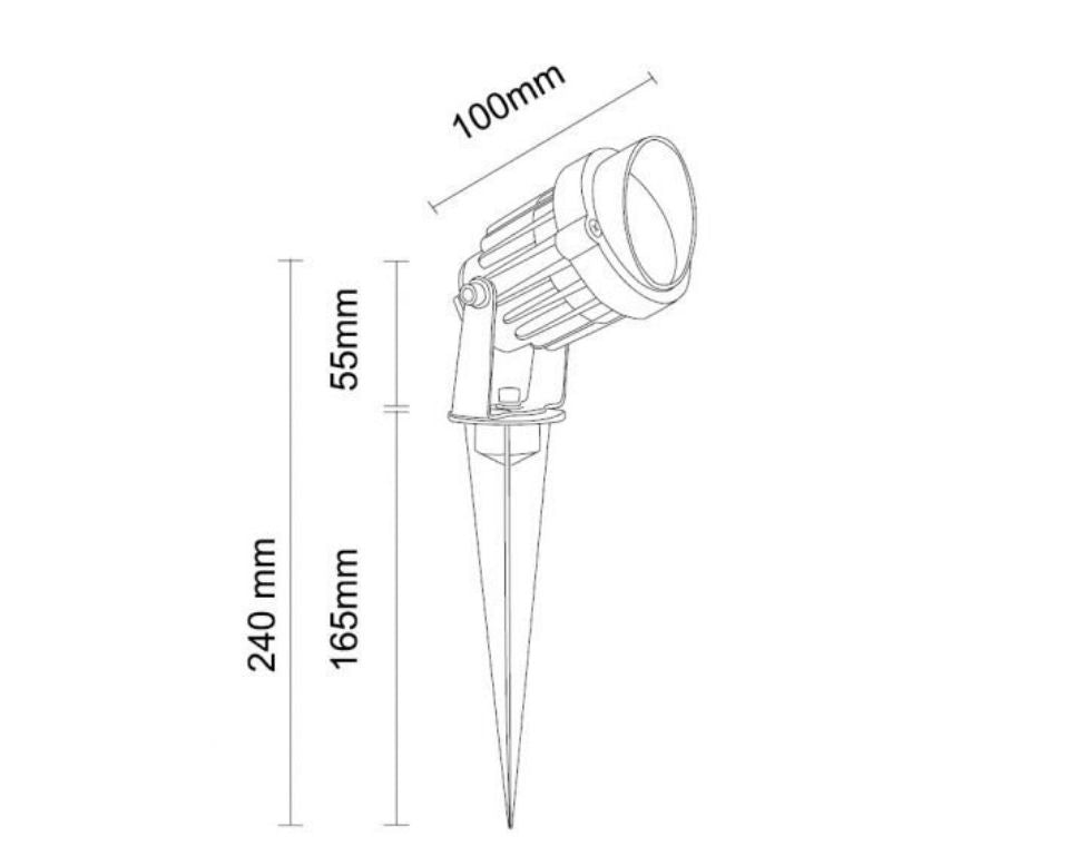 דוקרן גינה LED 7W | 12V | אור יום