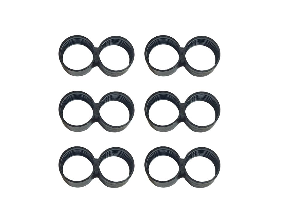 מחבר סוף קו\סופית | לצינור בקוטר 16 מ"מ | 50 יחידות | שחור