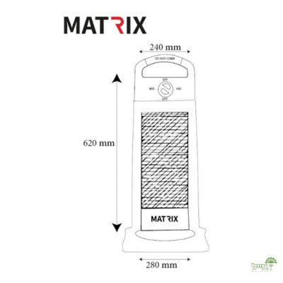תנור חימום MAGMA | שחור לבן | 900W - משתלת אייל