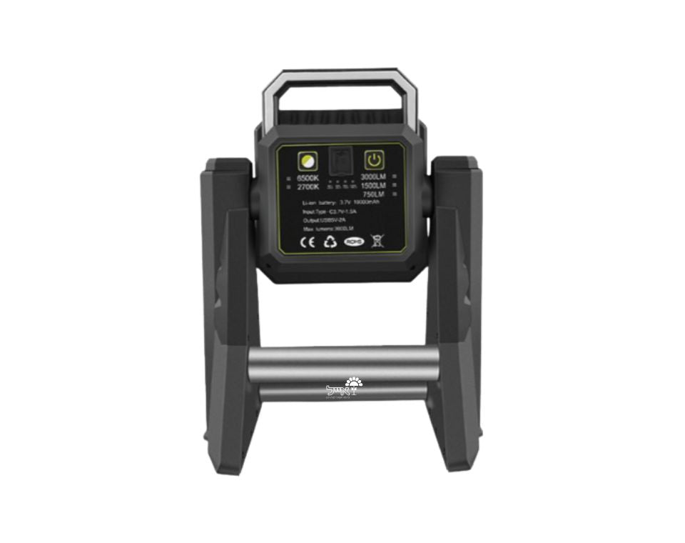 זרקור נטען כולל עמוד טלסקופי | 2700K-6500K | 50W