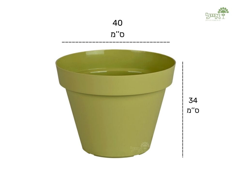 עציץ אביב | ירוק זית | קוטר 40 ס"מ