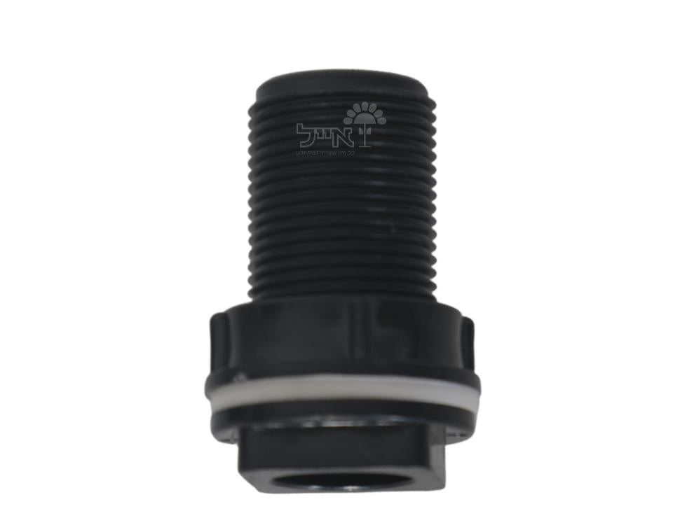 מכלול טכנורם קצר לנקז | 6 ס"מ | חיבור מאדנית/כד למחבר | שחור/לבן