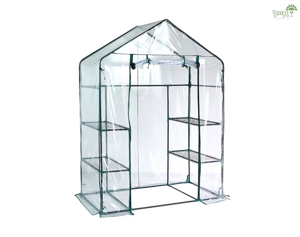 חממה ביתית הכוללת מדפים וכיסוי | דגם 1607 | 143X73 | שקוף