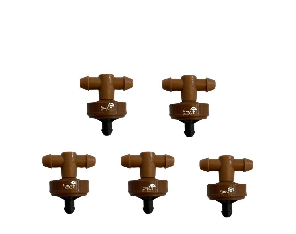 טפטפת מעבר לצינור לצינור 7 מ"מ | 8 ליטר לשעה | מארז 10 יחידות