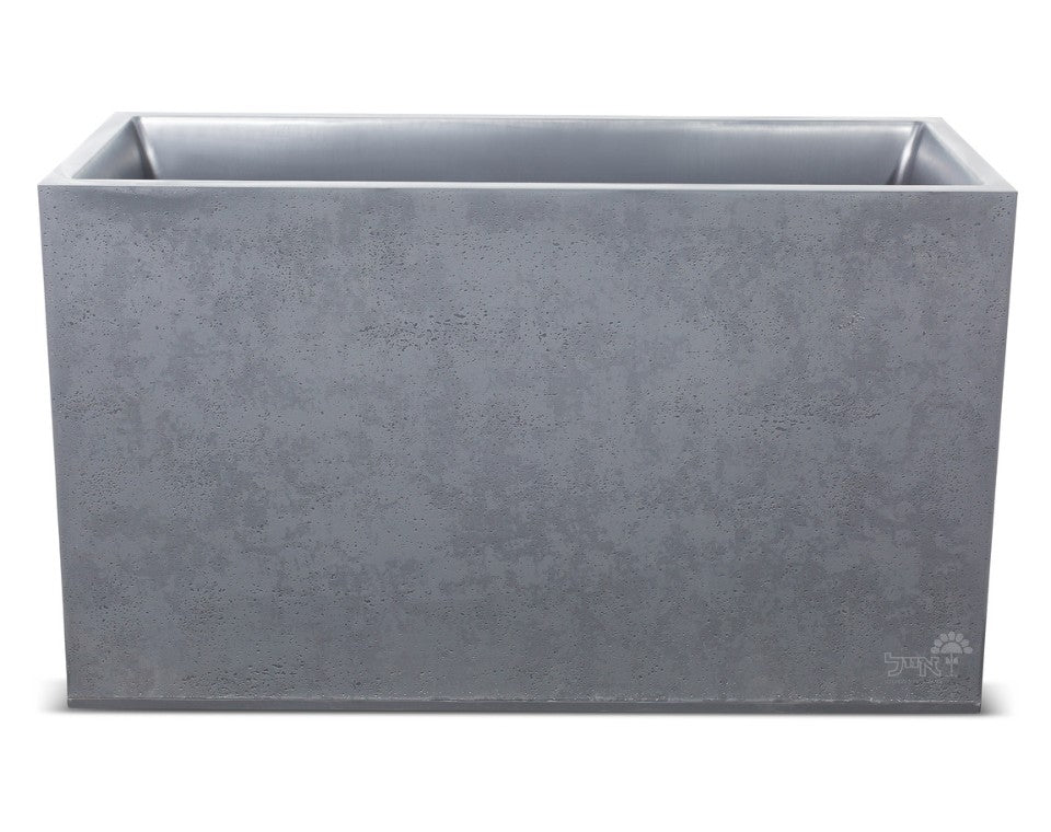 אדנית דמוי בטון | מידות 99.5x39.5x60 | אפור כהה