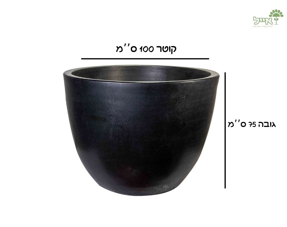 קערת רקפת | 100X75 ס''מ | שחור