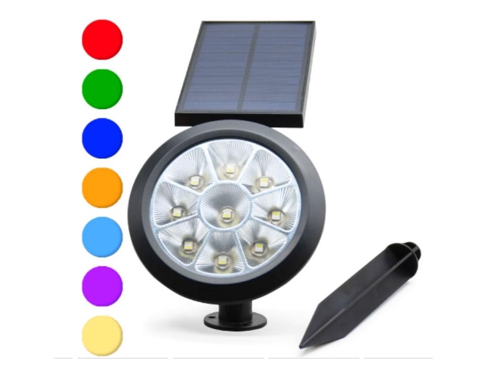 סט ספוט לד סולארי מחליף צבעים | 4 יח'