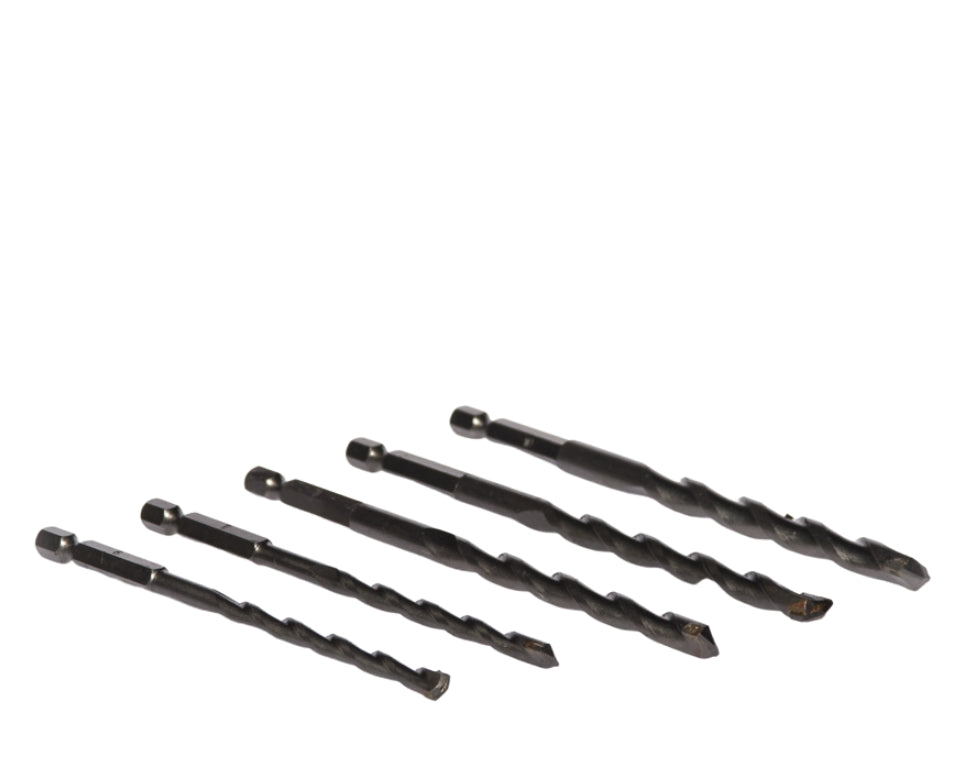 סט מקדחי וידיה לבטון | 5 יחידות | 6 - 10 מ"מ