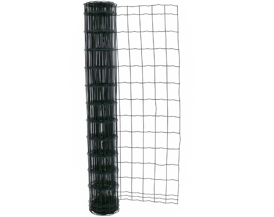 גדר רשת מולחמת מצופה PVC | ירוק | 1.8X5 מטר | 7.5X5 ס"מ