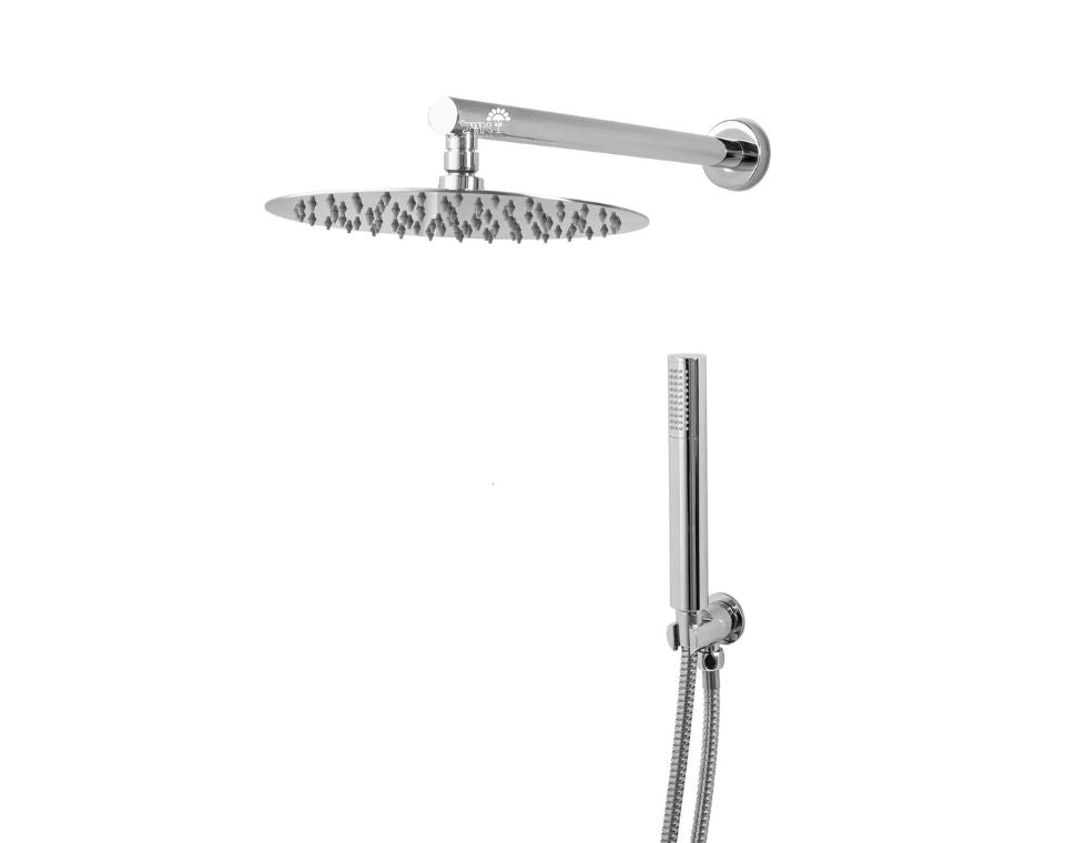 סט 5 חלקים למקלחת | 25 ס"מ | צבע כרום