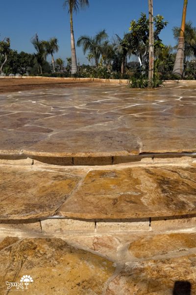 אבן מדרך טרוונטין | גודל מוערך 60X115 ס"מ