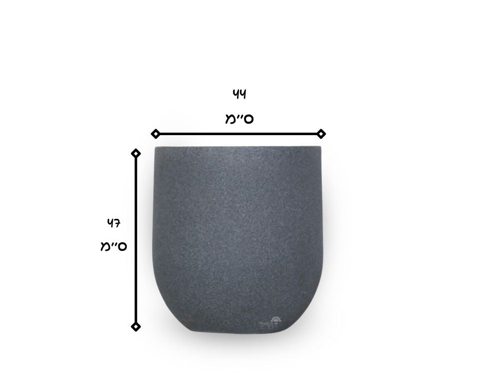 כד עגול | דגם פניקס | קוטר 44X47 | אפור