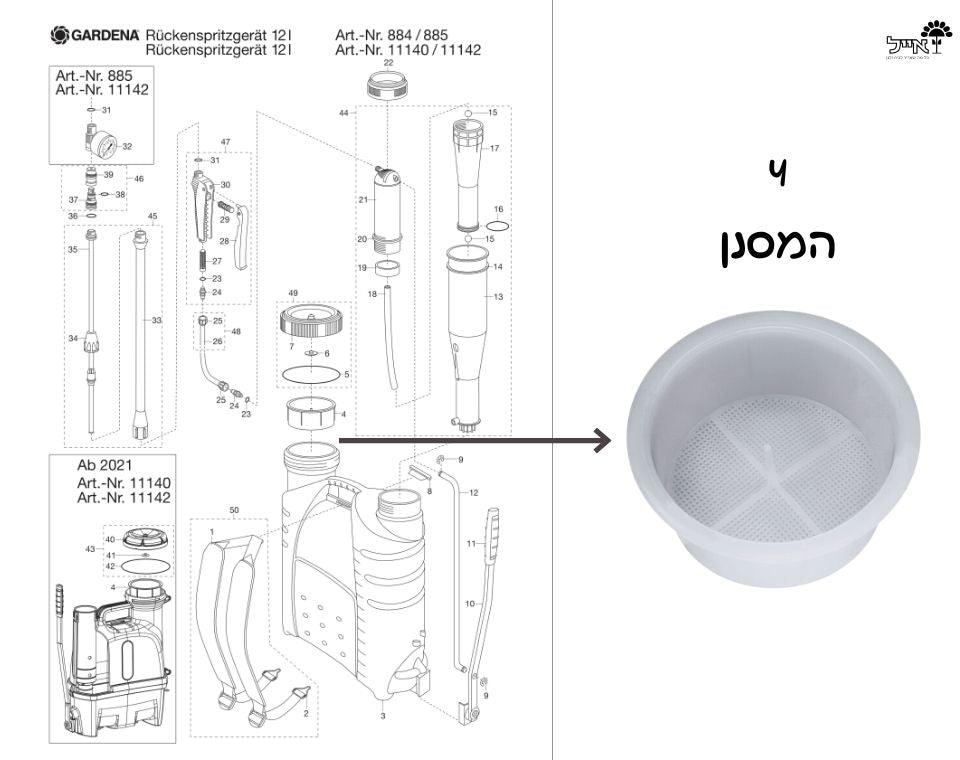 מרסס גב | 12 ליטר - משתלת אייל