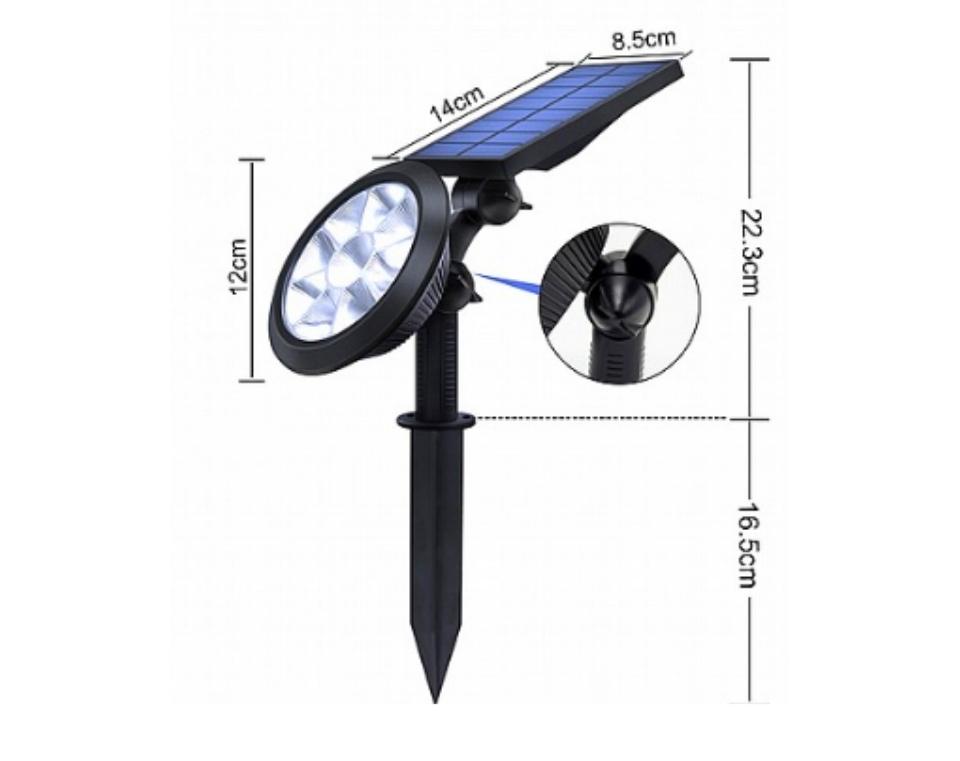 ספוט לד סולארי מחליף צבעים