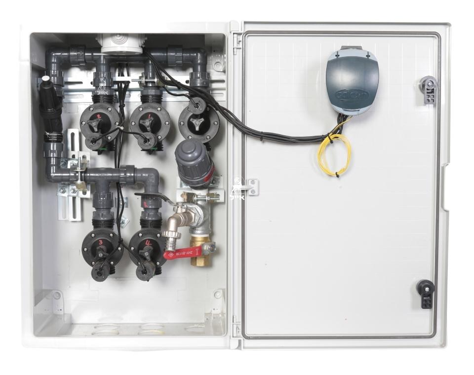 ארון השקיה 4 הפעלות | DC מופעל ע״י סוללות | אייל