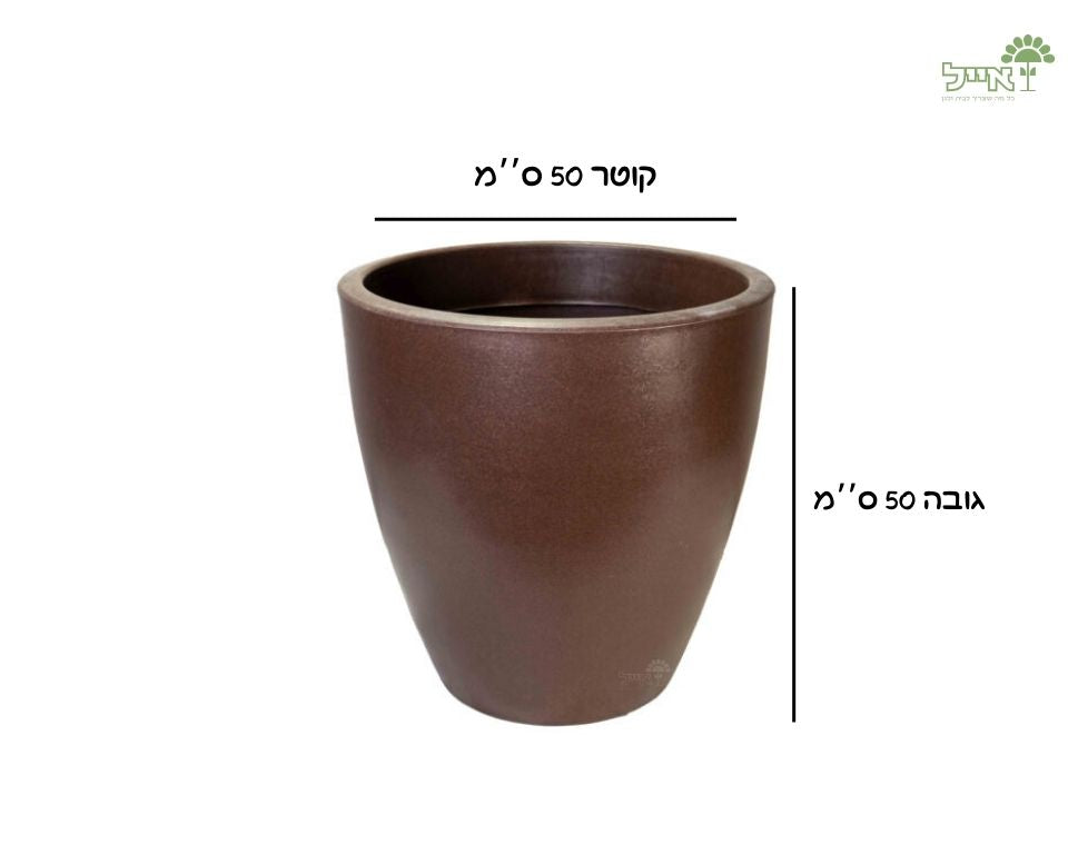 עציץ רקפת | 60X60 | חום