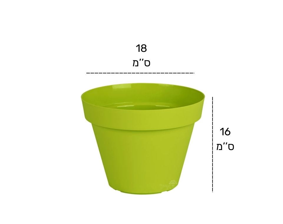 עציץ אביב | ירוק ליים | קוטר 18 ס"מ