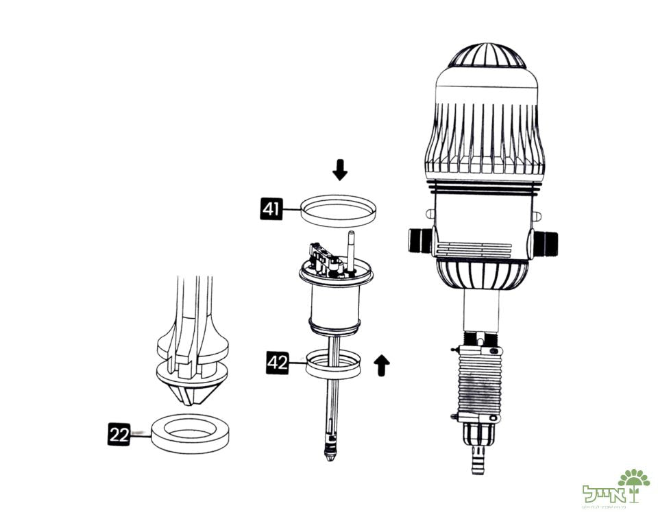 סט אטמים למשאבת דשן | מיקסרייט 2.5 125HO 12500 מינון קבוע 0.2%