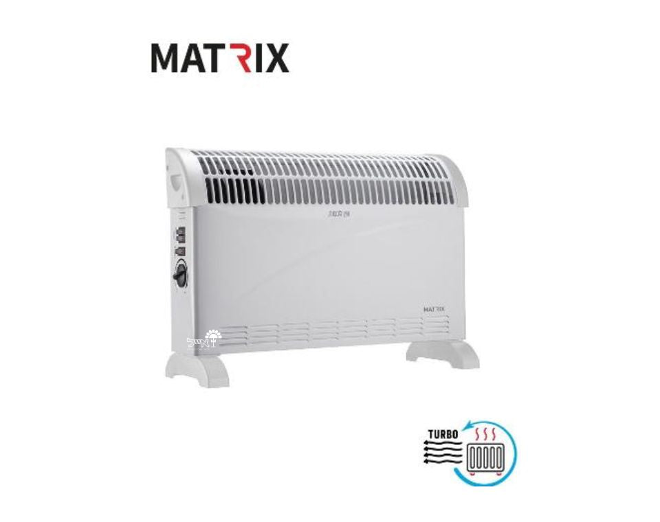 קונווקטור רצפתי לבן טורבו | 2000W | לבן