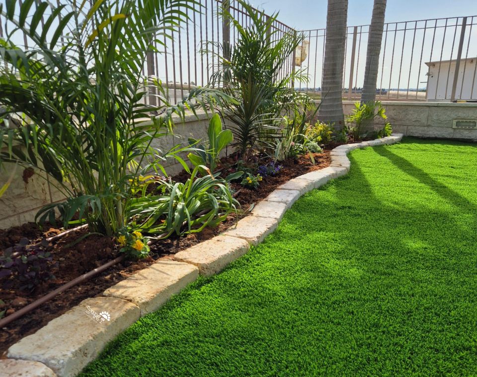 אבן תיחום לגינה | 30X15 ס''מ | בז'