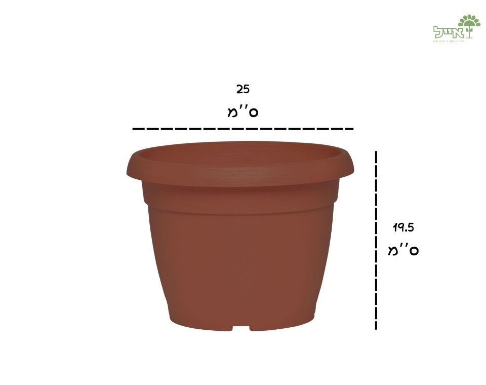 עציץ צבר | טרקוטה | קוטר 25 ס״מ
