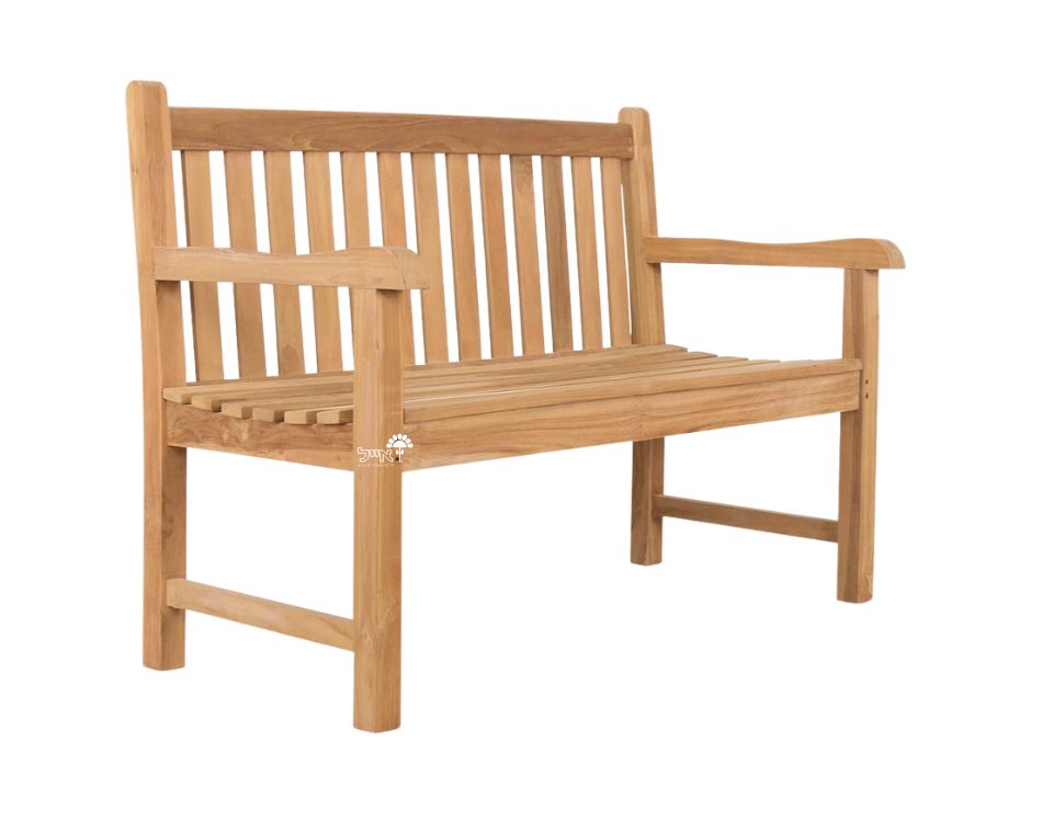 ספסל עץ עם מושב מרופד | 120X87 | ריפוד ירוק | דגם G-1001