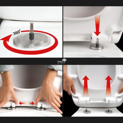 מושב אסלה שקט "רקפת" | מידות 345X447 מ"מ | בז'