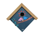 תיבת קינון לציפורים בעבודת אומן | 24X25 | דגם 812 - זוג ציפורים