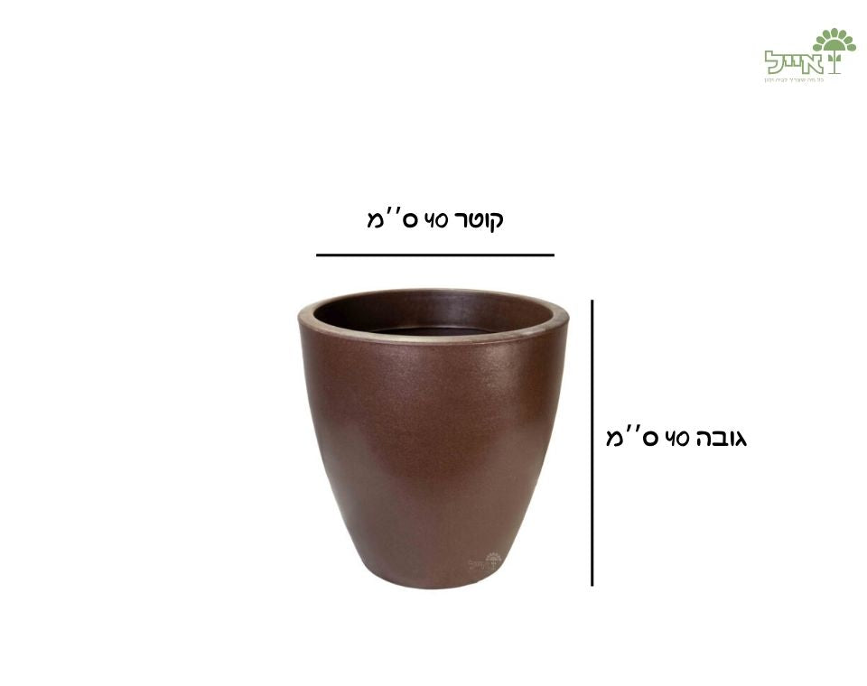 עציץ רקפת | 40X40 | חום