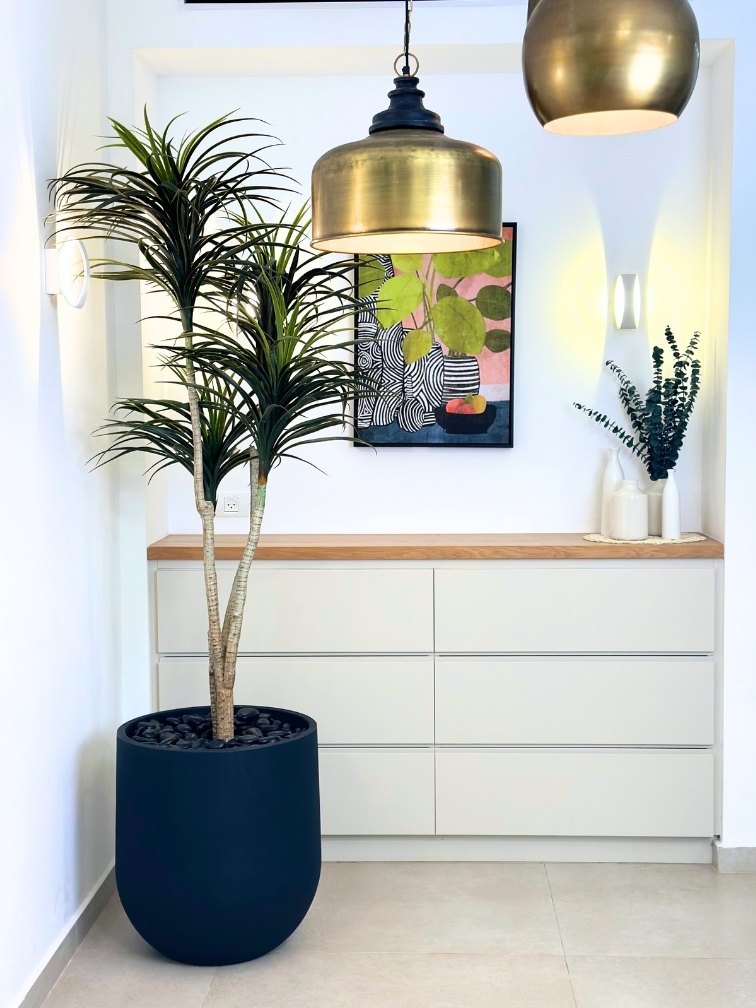 עץ מלאכותי יוקה | כס אגס גדול | גובה 2.20 מטר