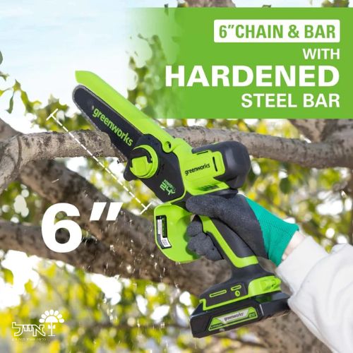 מסור שרשרת נטען 24V | סוללה 4.0Ah | מטען מיקרו